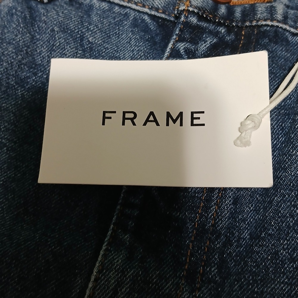 FRAME Le Jane Crop Jeans Medium Wash High Rise Wide Leg Denim Size 30 - Picture 13 of 13